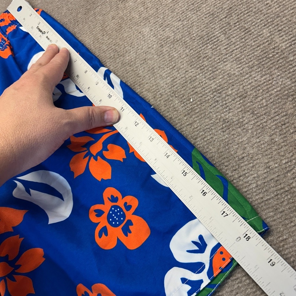 Florida Gators Swim Trunk Short Mens XL Lined Floral Volley AOP Wes and Willy 5" - Picture 10 of 12